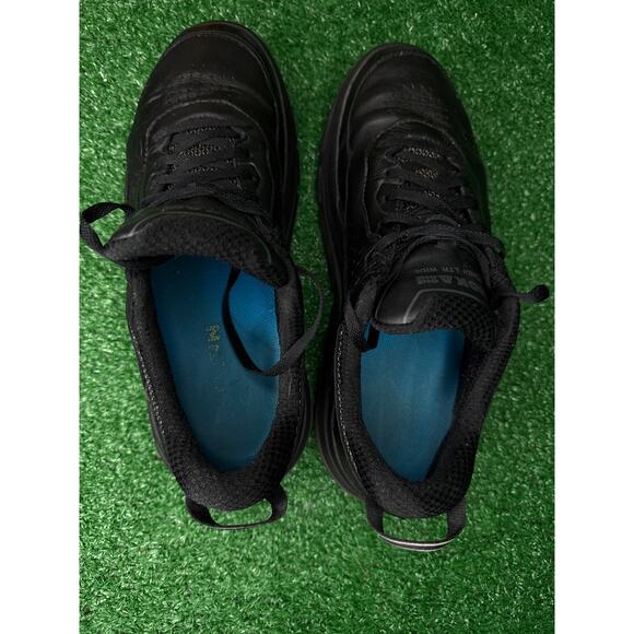Hoka One One Mens Bondi LTR Wide Running Shoes Sneakers Size 10 2E Black Leather main image 4